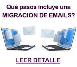 Que pasos incluye una migracion de emails?